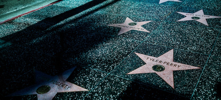 Hollywood walk of fame;