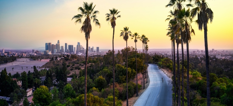 a view of LA