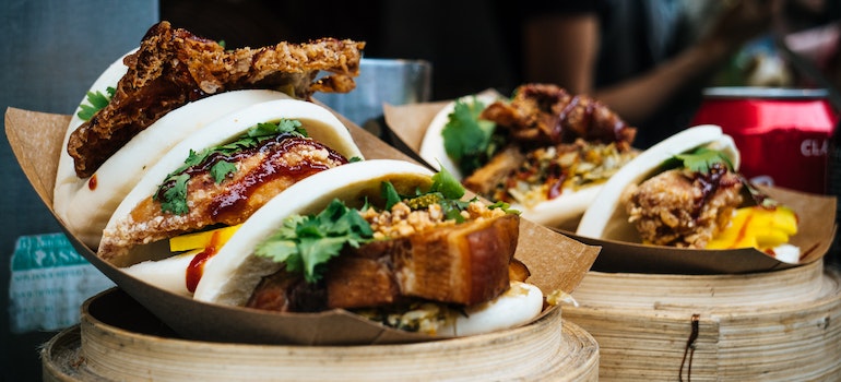 Bao pork buns which you might get to try when exploring the best LA eateries