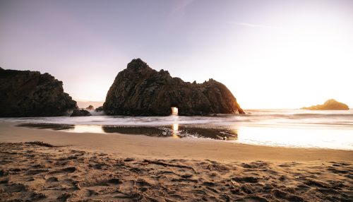 A beach in CA