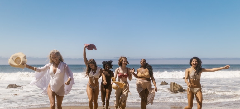 Women enjoying the best beaches in Southern California 