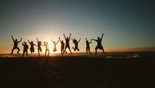 Picture of an excited group of people