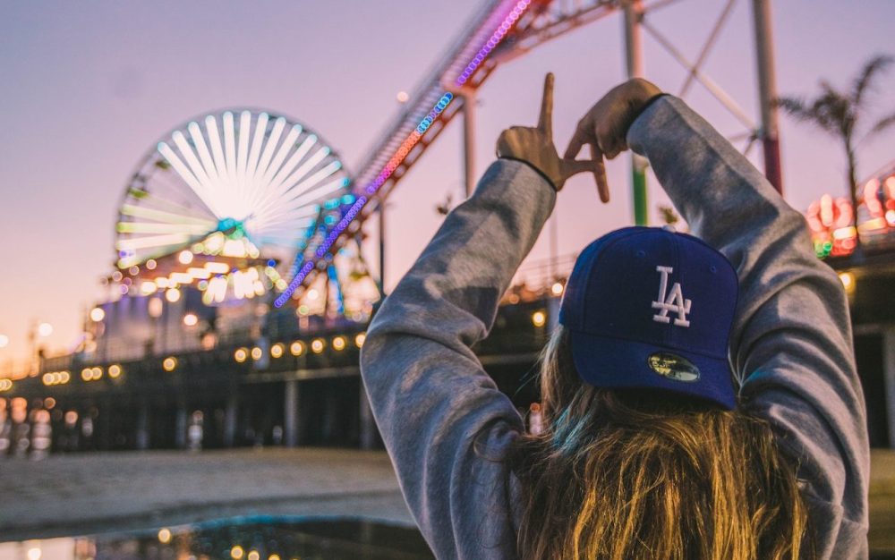 A woman enjoying LA