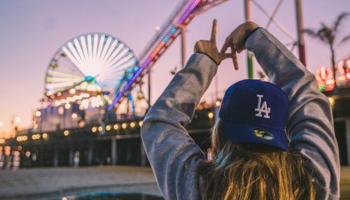 A woman enjoying LA